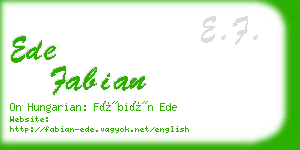 ede fabian business card